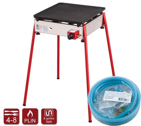 Plinski roštilj Gorenc Tradicija 40 sa rebrastom pločom, nogarima i priključnim setom za plin