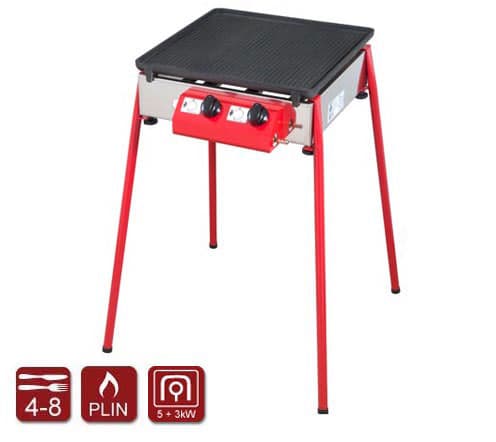 Plinski roštilj Gorenc Camping 40K sa rebrastom pločom i nogarima