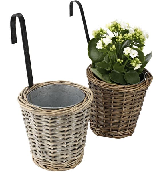 Balkonska saksija Jetix Ø15xV30 siva 2 komada