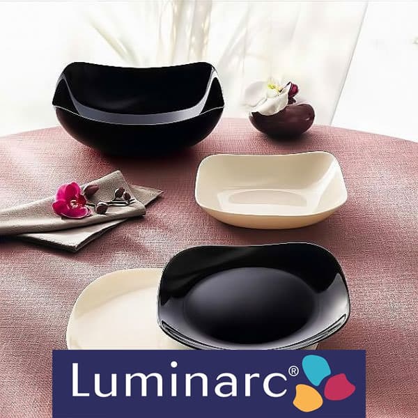 Servis za ručavanje Luminarc Yalta bone and black 19 delova H4585 115088