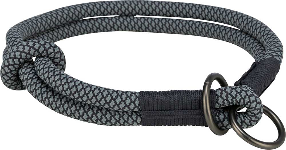 Ogrlica poludavilica za male pse Soft Rope black/grey veličina S Trixie 1984401