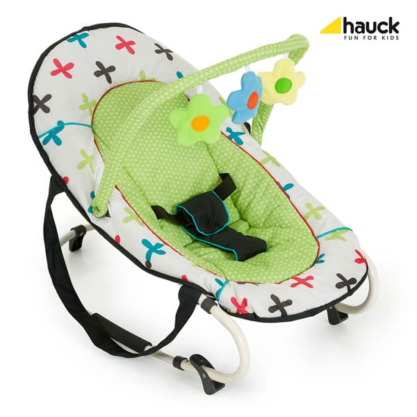 Hauck Bebi Ležaljka Bungee Deluxe Cross White 5210084