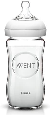 Avent Staklena flašica Natural 240ml sa cuclom sa sporim protokom 1m+