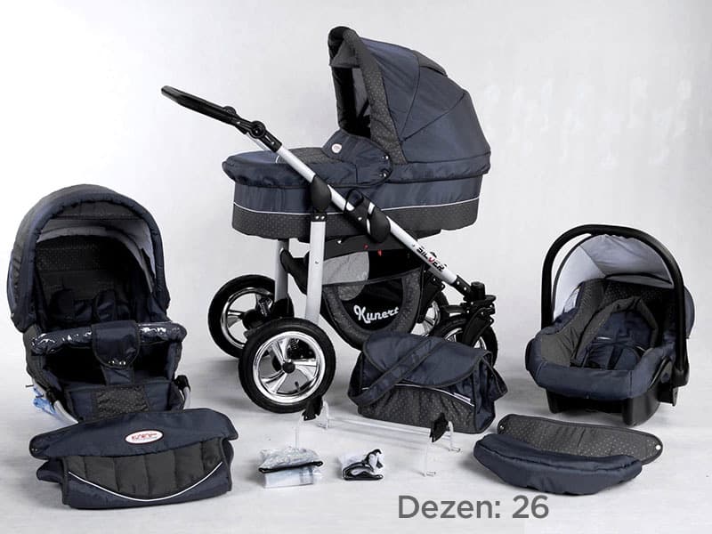 Kunert Kolica za bebe Silver Set 3u1 26
