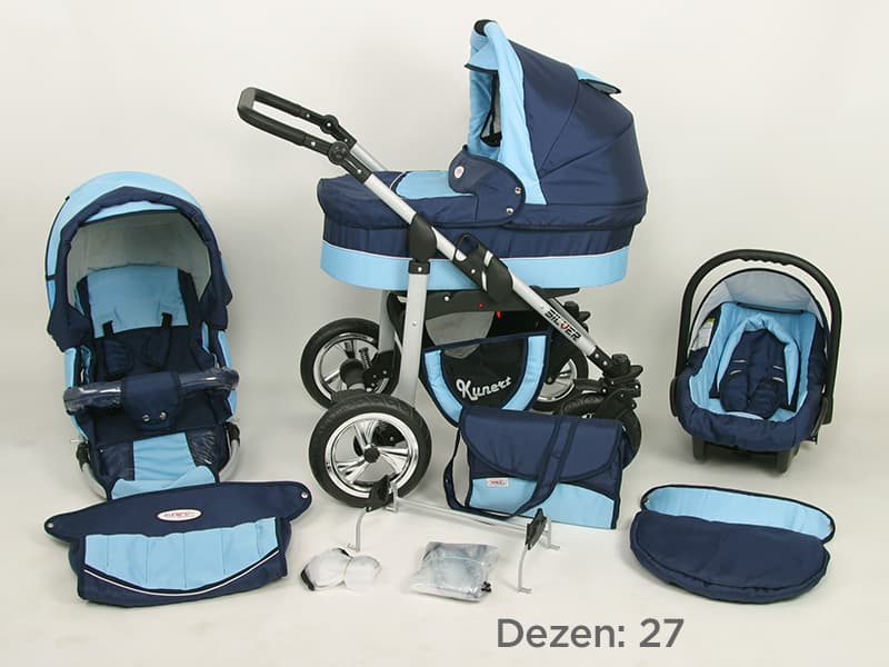 Kunert Kolica za bebe Silver Set 3u1 27