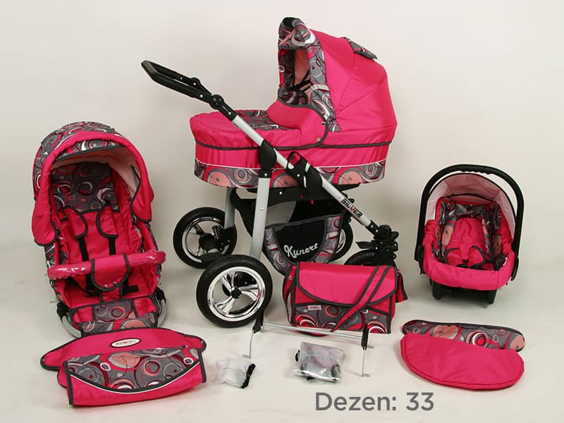 Kunert Kolica za bebe Silver Set 3u1 33
