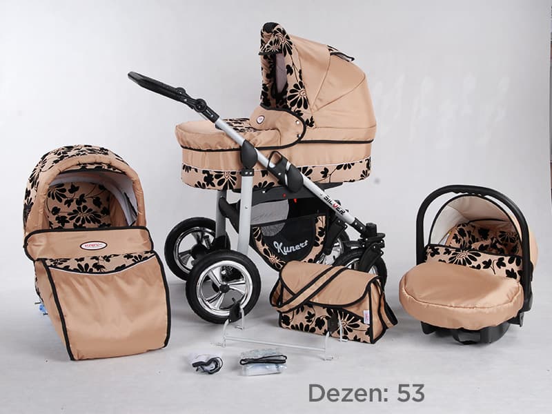 Kunert Kolica za bebe Silver Set 3u1 53