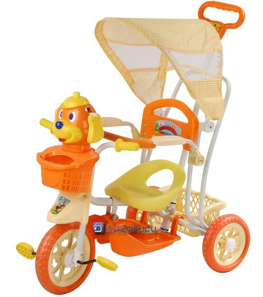 Dečiji tricikl sa tendom 401 oranž