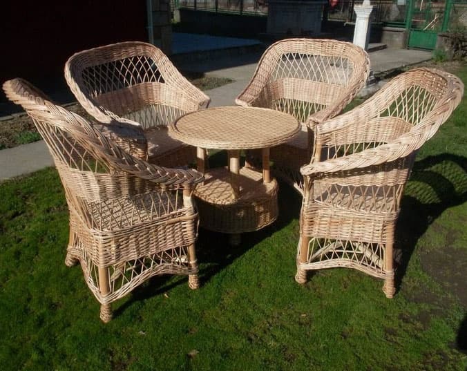 Pletena Baštenska Garnitura od Pruća Nebel