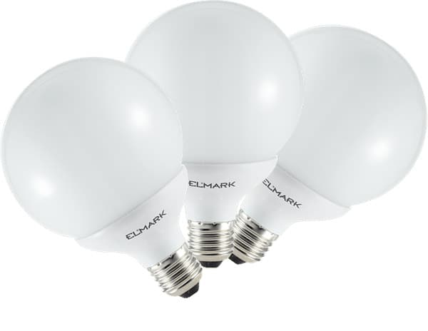 Štedljiva sijalica Elmark Globe 25W E27 2700K 99280096 3kom.