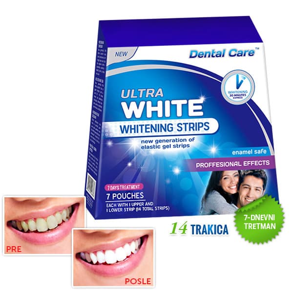 Ultra White Trake za izbeljivanje zuba 14 trakica