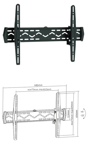 Brateck nosač za televizor dijagonale 32-70 inča LP08-46T