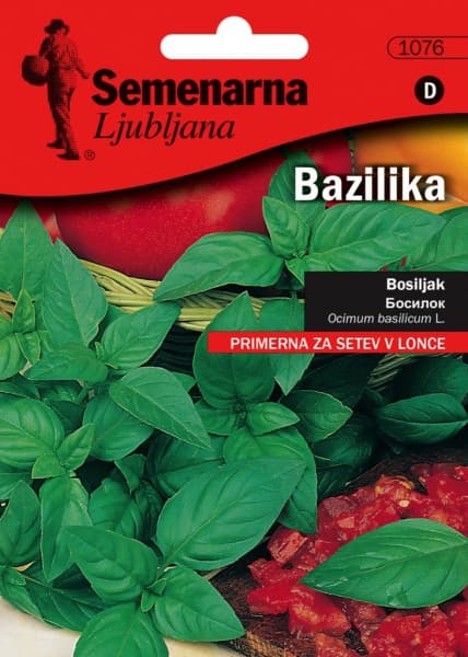 Seme za začinsko bilje 5 kesica - Bosiljak - Ocimum basilicum Semenarna 1076