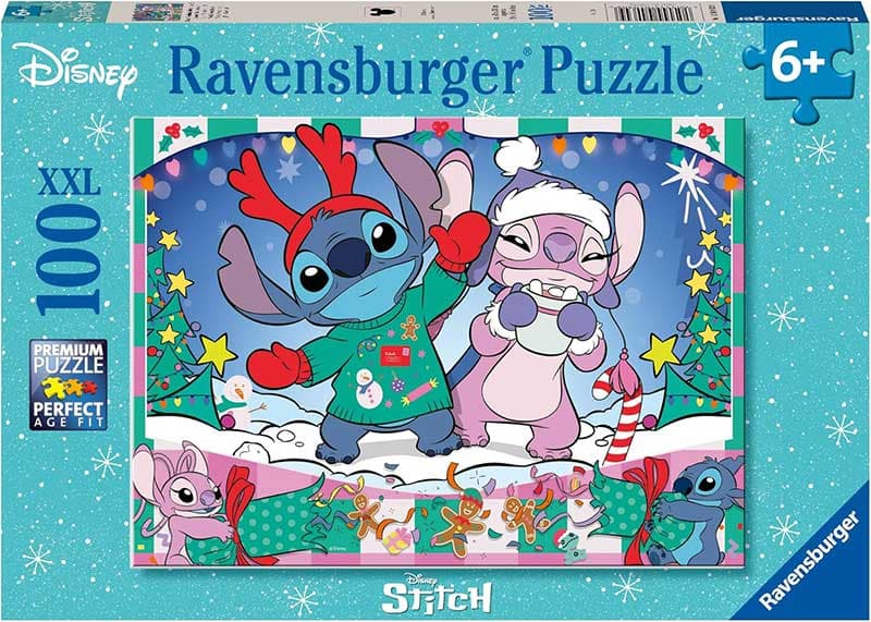 Puzzle slagalice za decu 100XXL delova Disney Stitch Christmas Ravensburger 12004030
