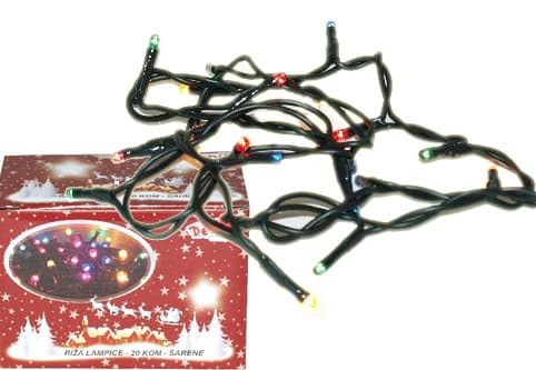 Novogdišnje lampice Multikolor 20 lampica 52-302000