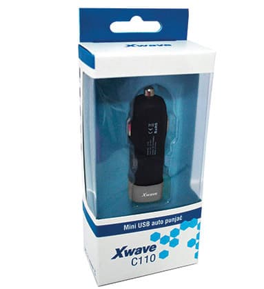Auto punjač Xwave C110 USB 5V DC 1A srebrni 021908
