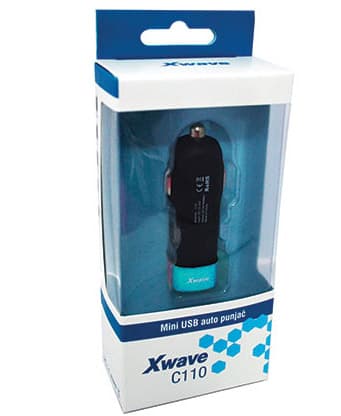 Auto punjač Xwave C110 USB 5V DC 1A plavi 021823