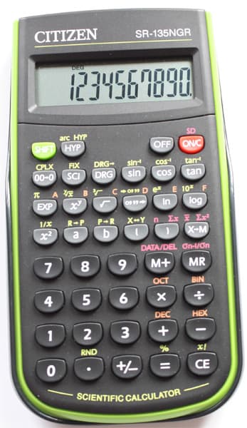 Citizen tehnički kalkulator 10 cifara SR-135N zeleni 05DGC135F