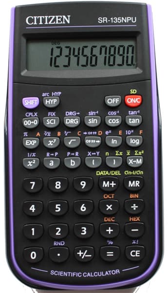 Citizen tehnički kalkulator 10 cifara SR-135N ljubičasti 05DGC135L