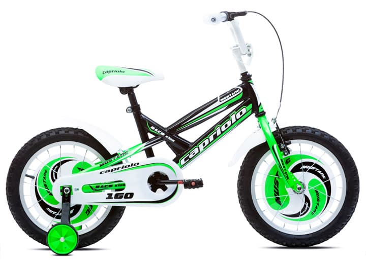 Dečiji bicikl Capriolo Mustang 16HT crno zelena 914104-16