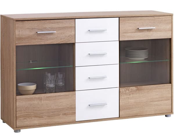 Komoda Typhoon hrast/bela