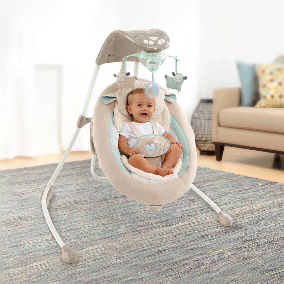 InGenuity Pametna dvosmerna bebi ljuljaška Lullaby Lamb