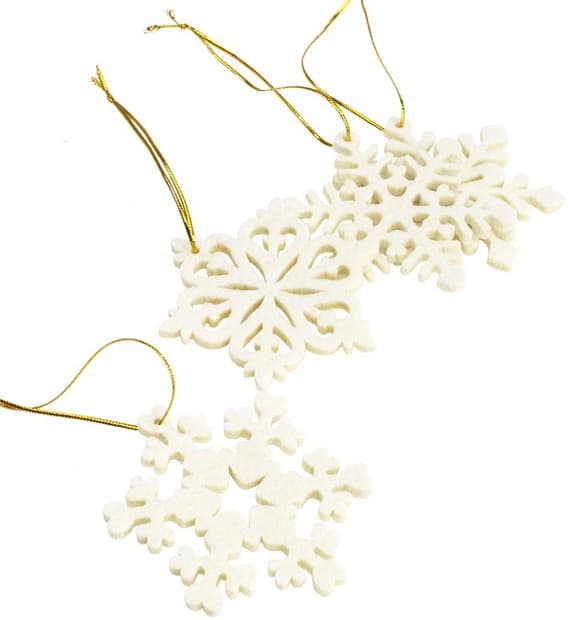 Novogodišnji ukrasi za jelku 8cm 4kom/p beli 5674100