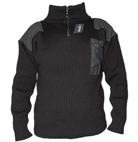 Crni zimski džemper Military Veličina XL