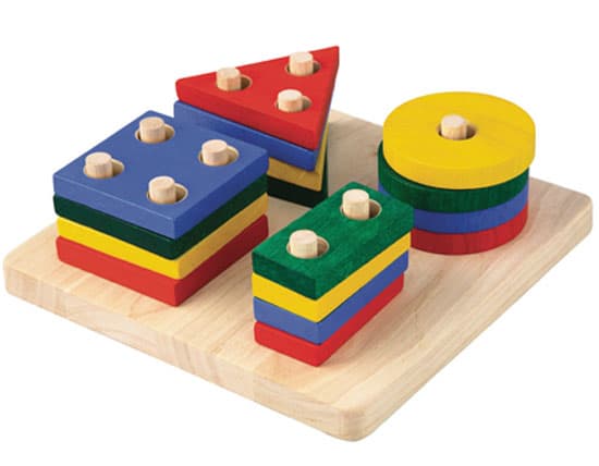 Plan Toys Drvena igračka Geometrijski sorter 2403