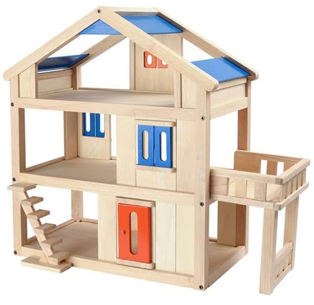 Plan Toys drvena kućica za lutke sa terasom 7150
