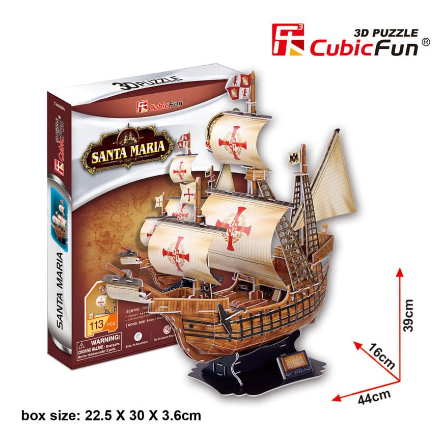 Santa Maria  Maketa 3D Puzzle Cubic Fun P180