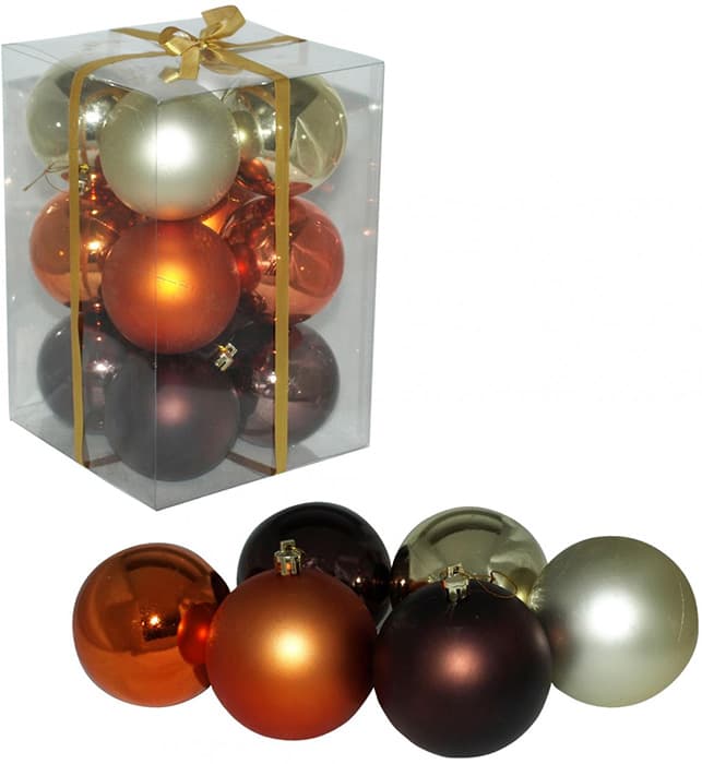 Ukrasi Za Jelku 12 komada - Kugle 8 cm Raznobojne