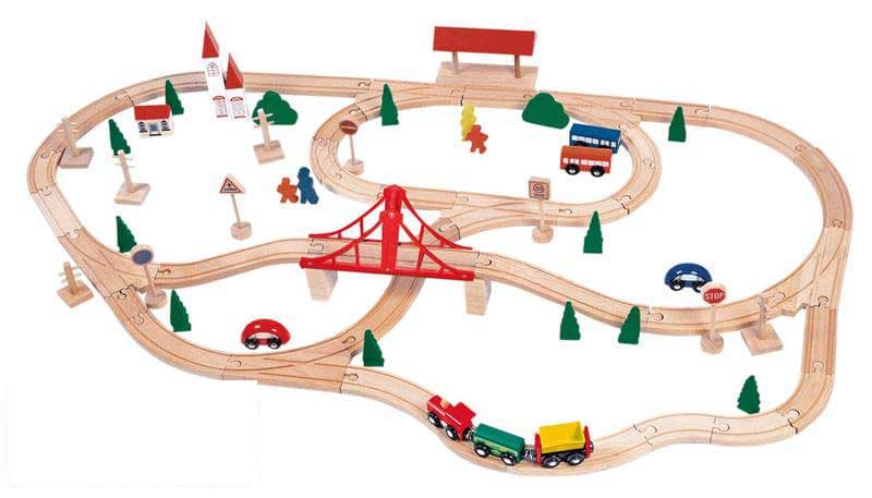 WoodyLand - Drvena železnica 90 delova 90815