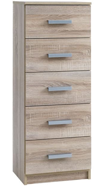 Komoda Rosto 5 fioka uska boja hrasta