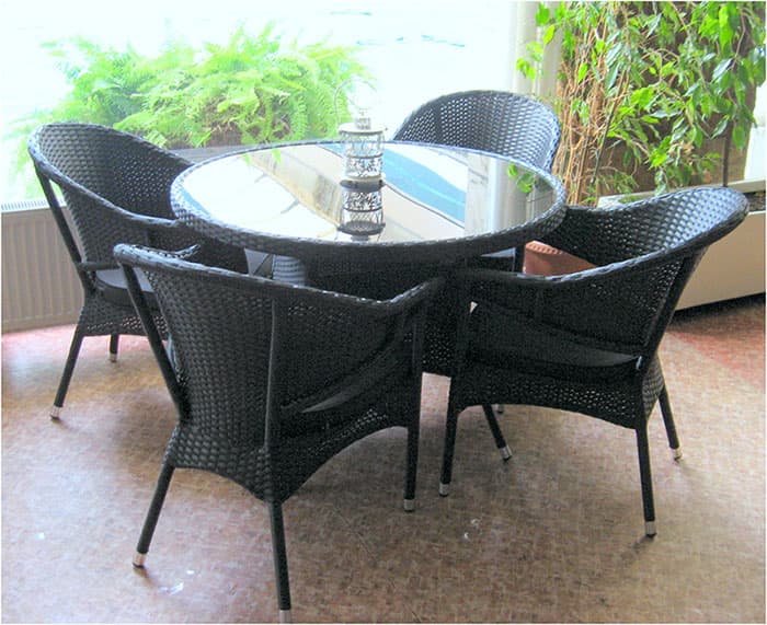 Garnitura Santa wicker ratan 4 fotelje i sto 105 cm