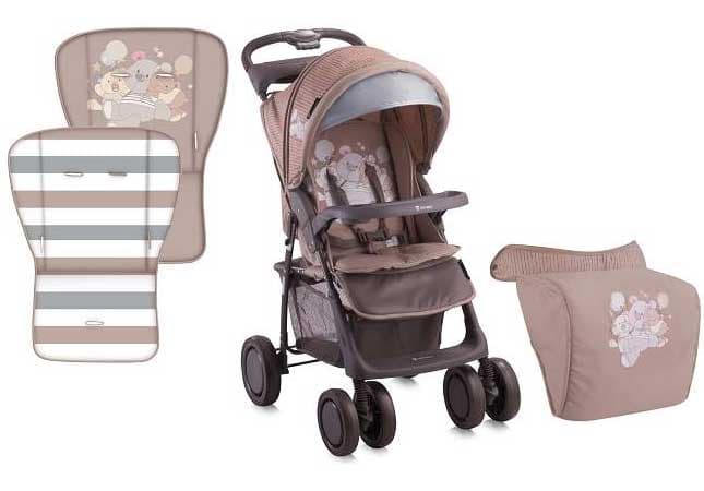 Lorelli Bertoni Kolica za bebe Foxy Beige Bear Toys sa prekrivačem