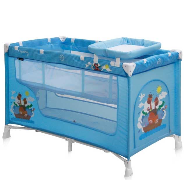 Bertoni Lorelli Prenosivi krevetac Nanny sa 2 nivoa Blue Adventure