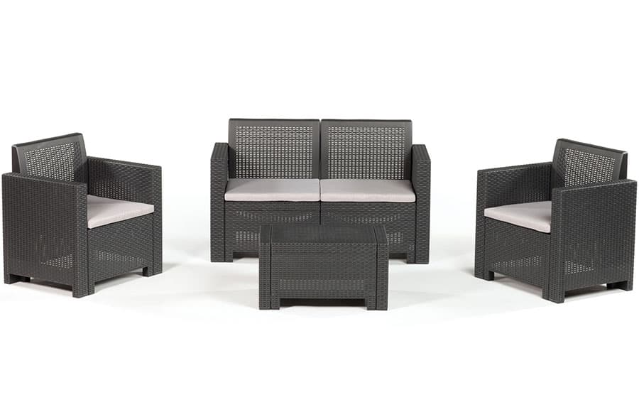 Baštenska Garnitura Alabama - 2 Fotelje, Dvosed i Sto