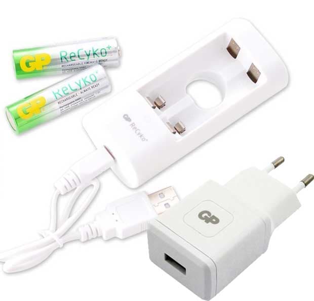 GP Punjač sa dve punjive baterije U211-210AAHCBWA12F-UE2