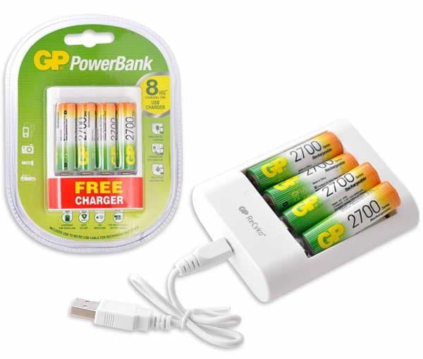 GP Punjač sa četiri punjive baterije U411-270AAHCWA12F-UE4