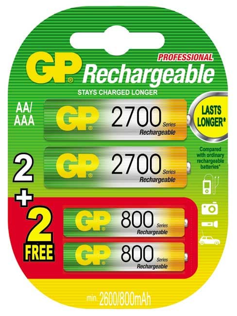 GP punjive baterije 2xAA + 2xAAA 270AA/80AAAHC-UC41.2 V