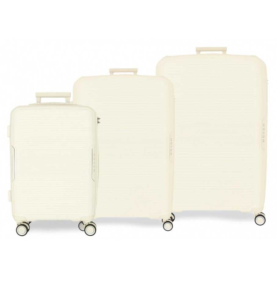 Komplet proširivih kofera od polipropilena 55cm-68cm-78cm Movom Inari white 53294