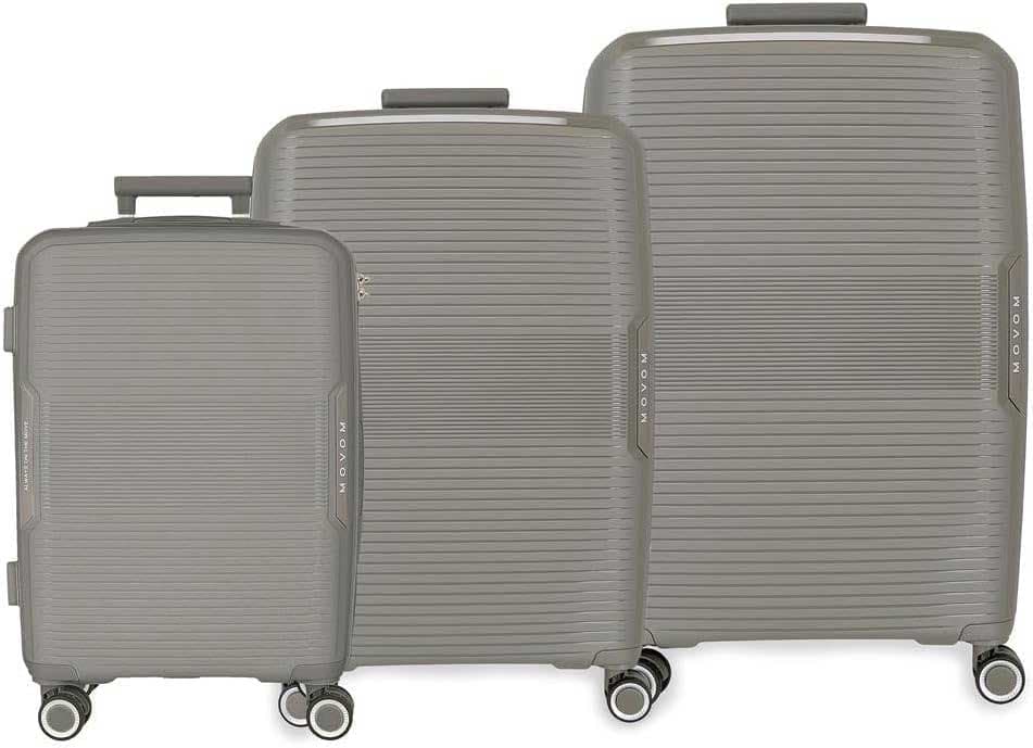 Komplet proširivih kofera od polipropilena 55cm-68cm-78cm Movom Inari grey 53294