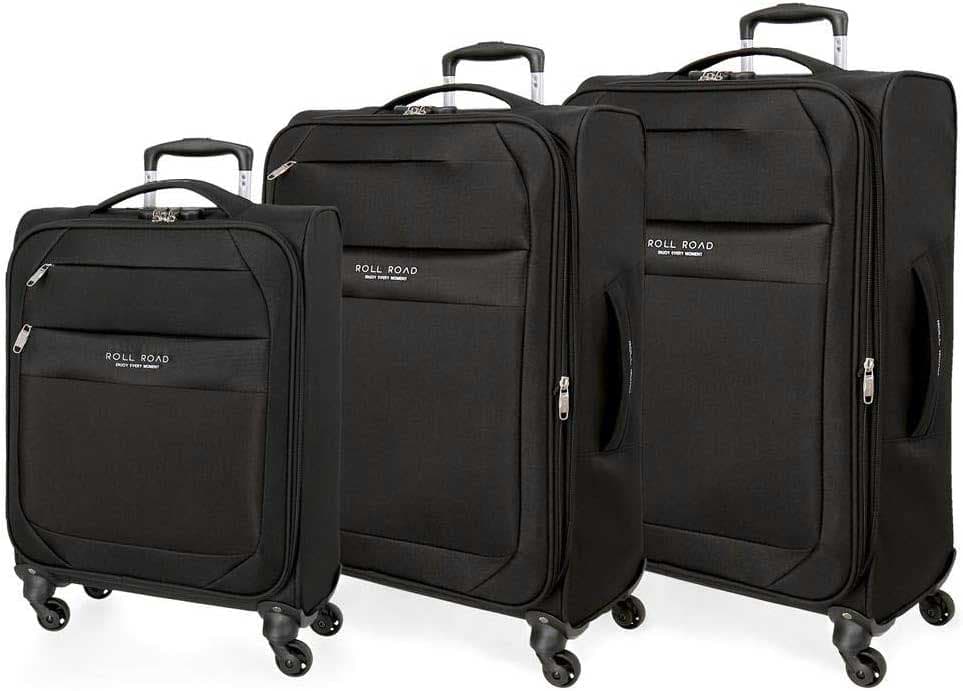 Putni koferi 55cm 66cm 76cm komplet Roll Road Royce black 50194
