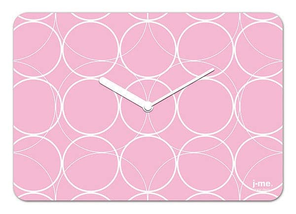J-me zidni sat kružići pink