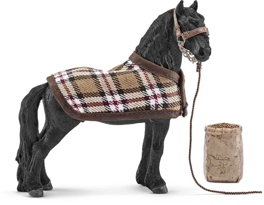 Schleich Domaće životinje - Frizijski konj sa opremom