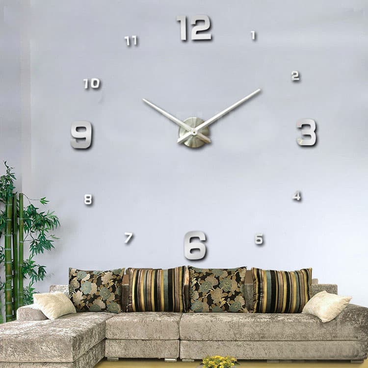 Samolepljivi Akrilni 3D Zidni Sat T4205S