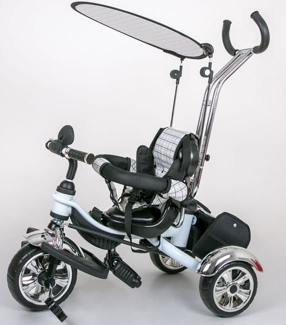 Dečiji tricikl Guralica sa tendom 05 beli KR01