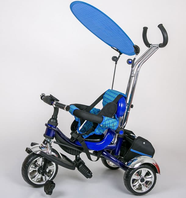 Dečiji tricikl Guralica sa tendom 05 plavi KR01