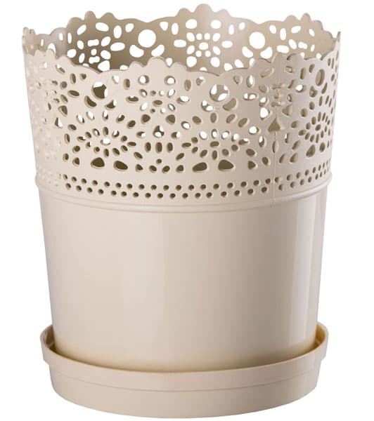 Saksija Dentelle 16 krem